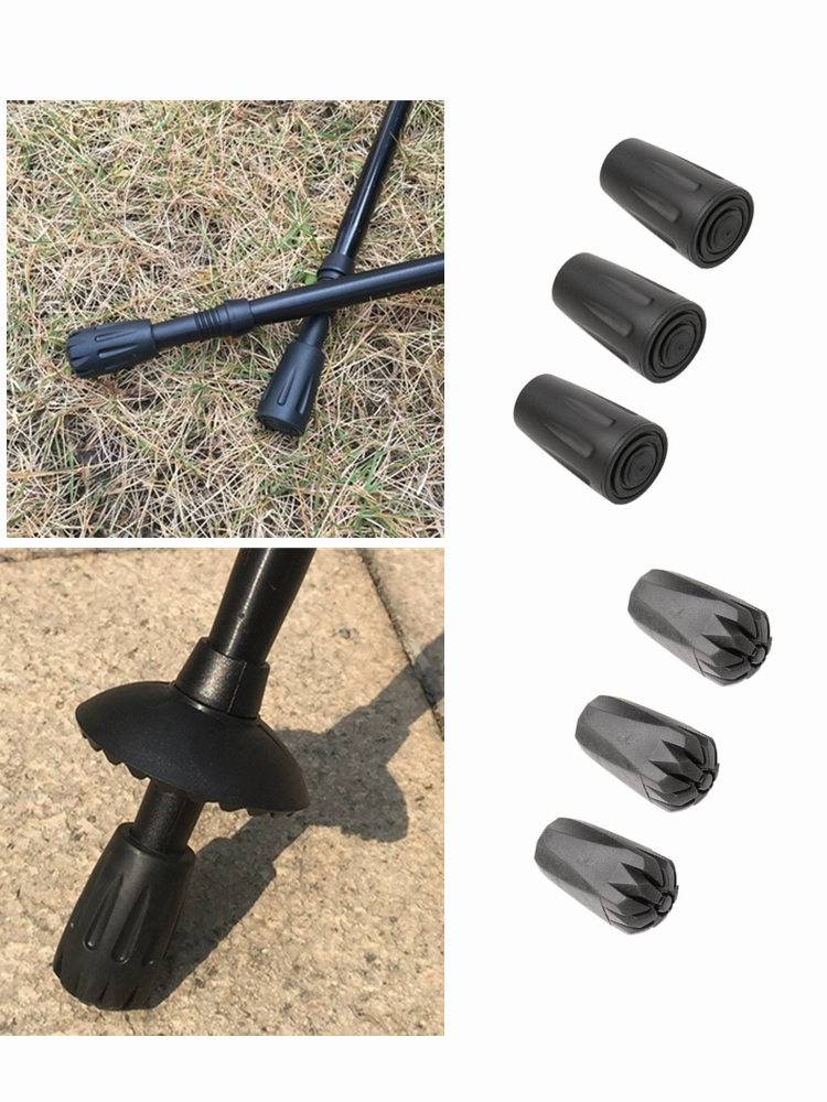 Mountaineering stick accessories Anti -sliding foot pad rubber sleeve padding rod resistance rod tip to protect the foot cover universal rod head rod hat