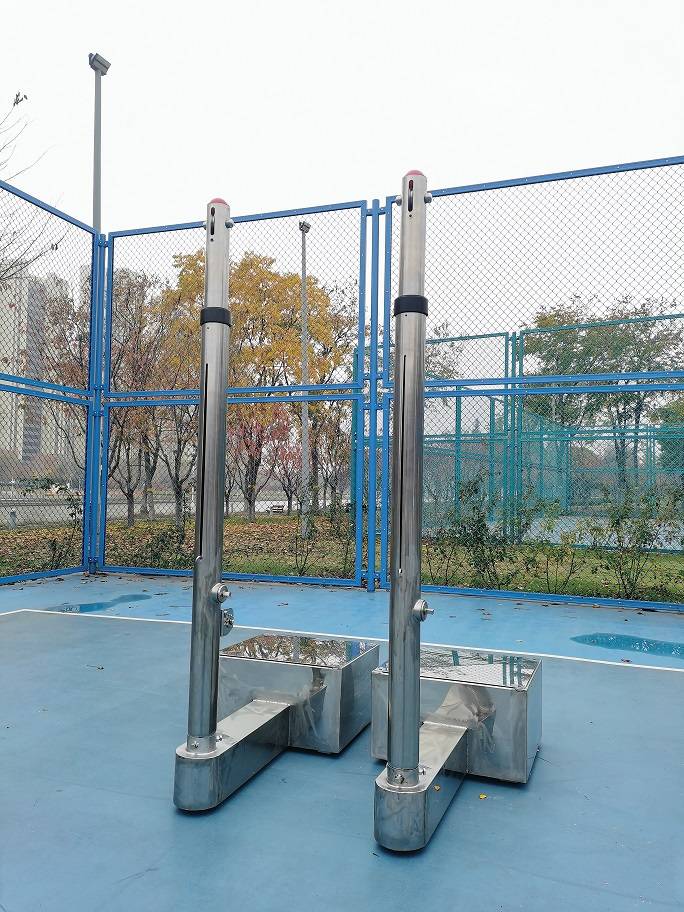 SY009 full stainless steel belt base volleyball rack [send net+logo pole+logo belt]