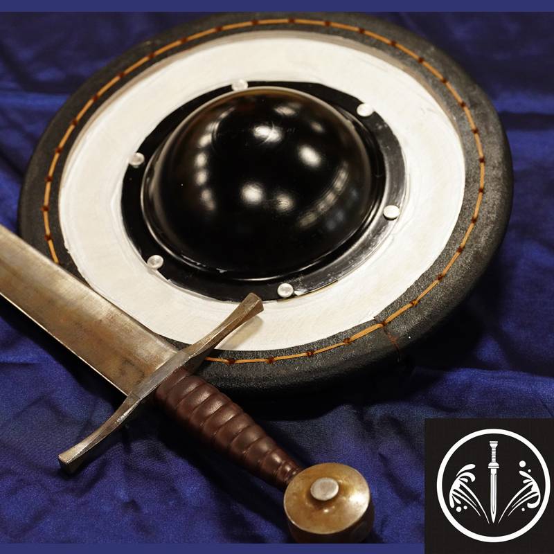 HEMA Bing Steel Sword Small Circle Shield Buckler Bologna i33 small round shield protective gear