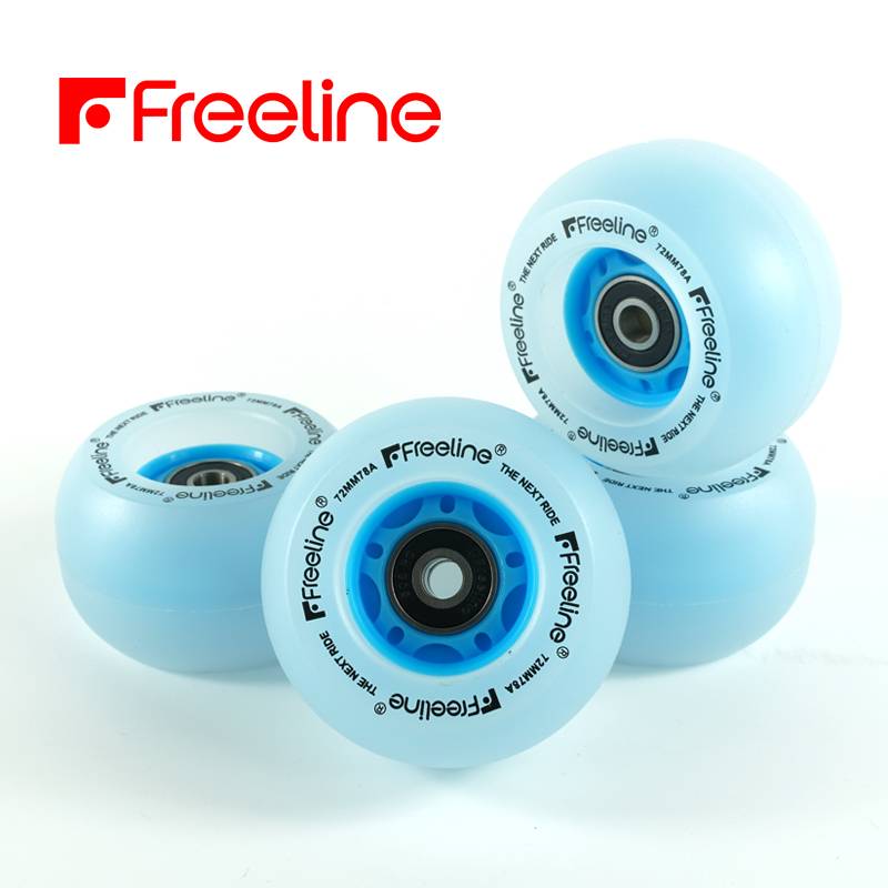 FreeLine drifting board flash wheel 73*43 long board skateboarding wheel high rebound saving power arc wheel