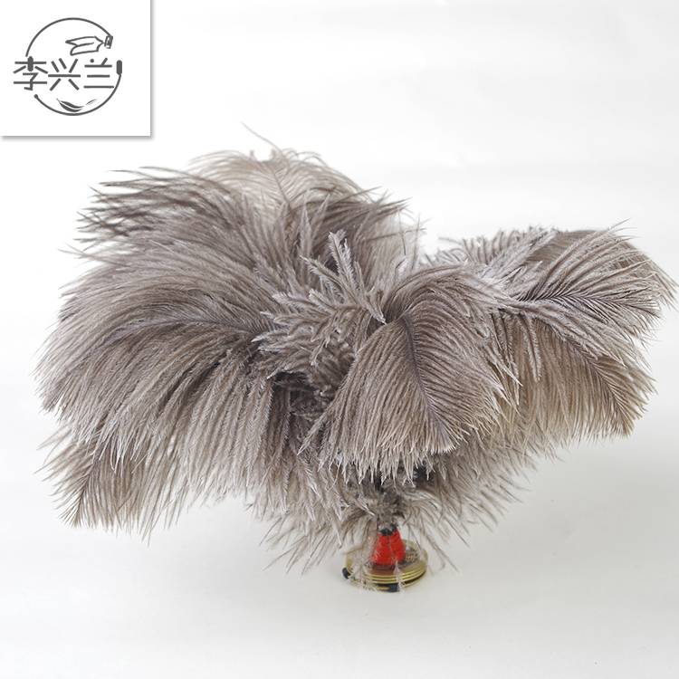 Three pieces of copper ostrich hair