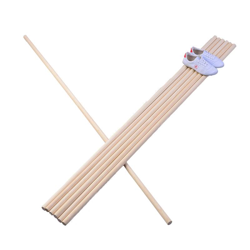 Martial arts stick, white wax pole wooden stick, whipping, Shaolin Qi Emerald, Taiji big rod stick, solid wood defense training stick