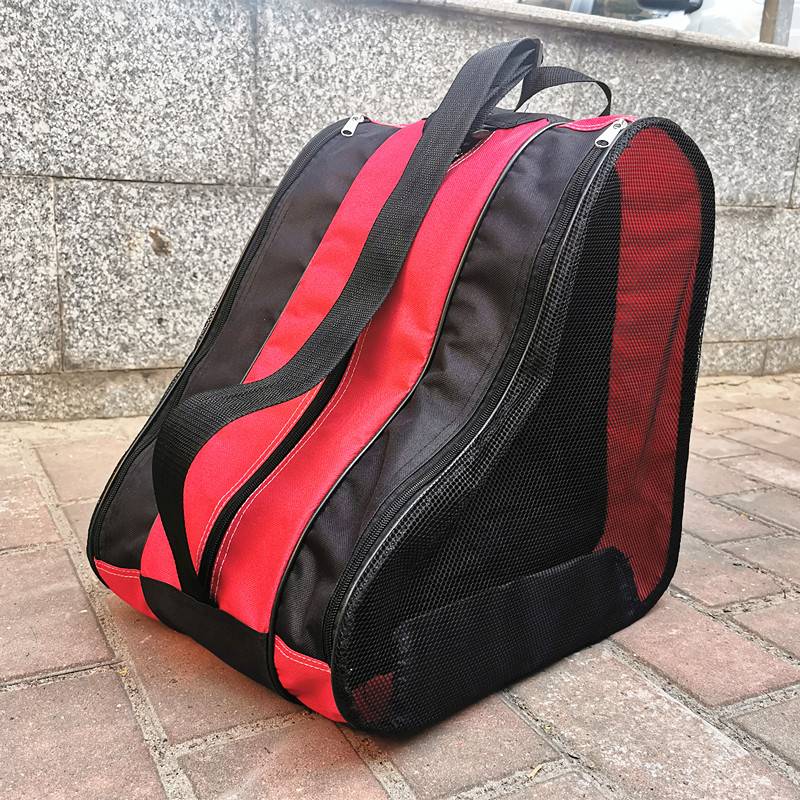 Black and red three -layer bag (large space+card slot)