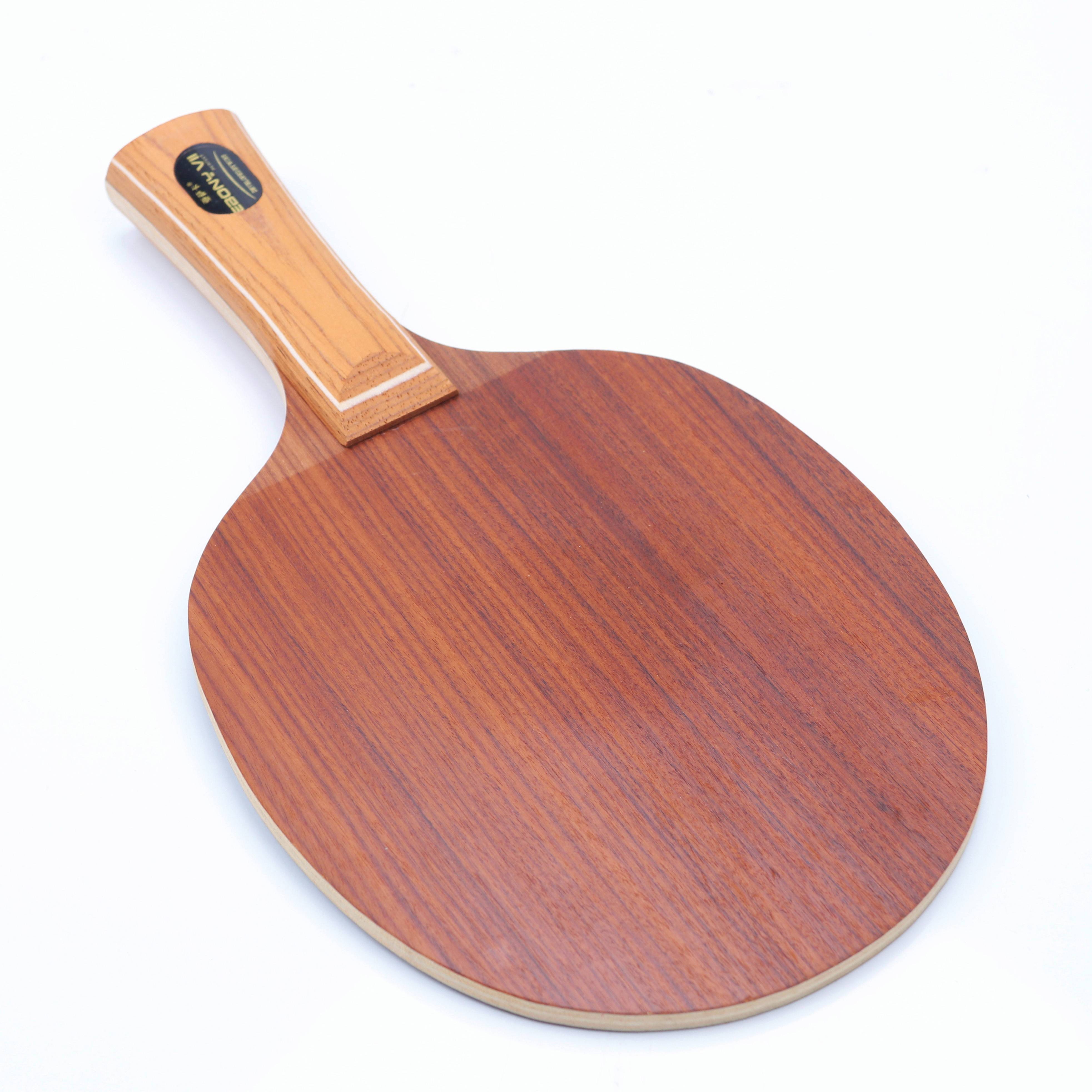 Azaka rose 7 -layer pure wood arc fast -breaking table tennis racket bottom board straight board horizontal version xo
