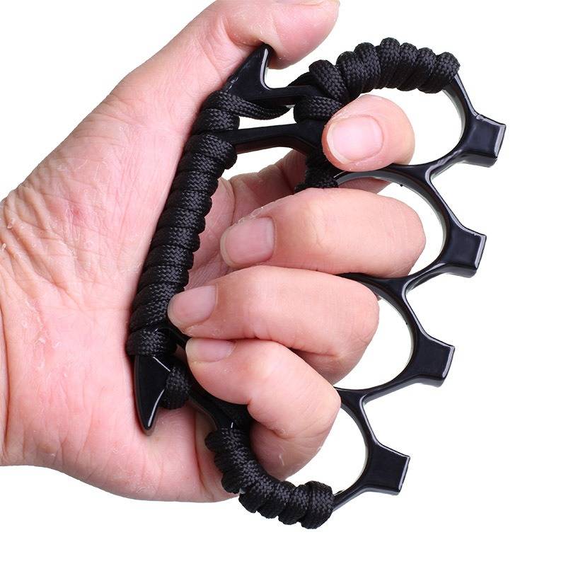 Hand -finger Tiger four -finger glove self -defense self -defense supplies weapon ring hand fist buckle wolf broken window life -saving artifact