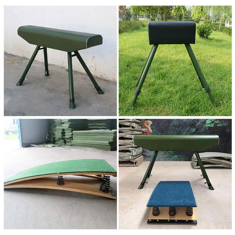 Gymnastics skills training wooden saddle horse school track and field sports products athlete spring wooden jump horse jumping pde