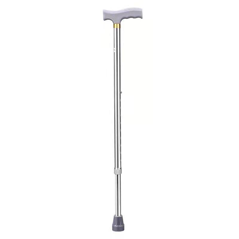 Elderly crutches Thicked aluminum alloy single feet, non -slip, wear -resistant, retractable cane, elderly reinforcement sticks
