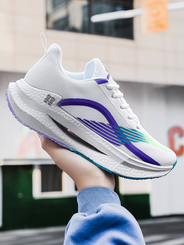 Li Ningzheng's brand of running shoes men's ultra -light shock -absorbing student sports raw running shoes 2024 summer new green