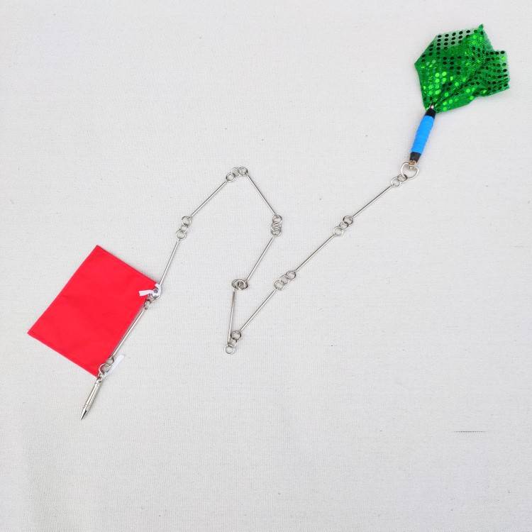 Green color cloth half a catty nine sections (single whip)