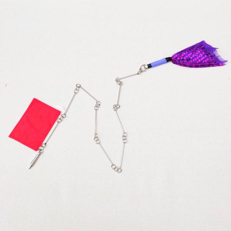 Purple color cloth half a catty nine sections (single whip)