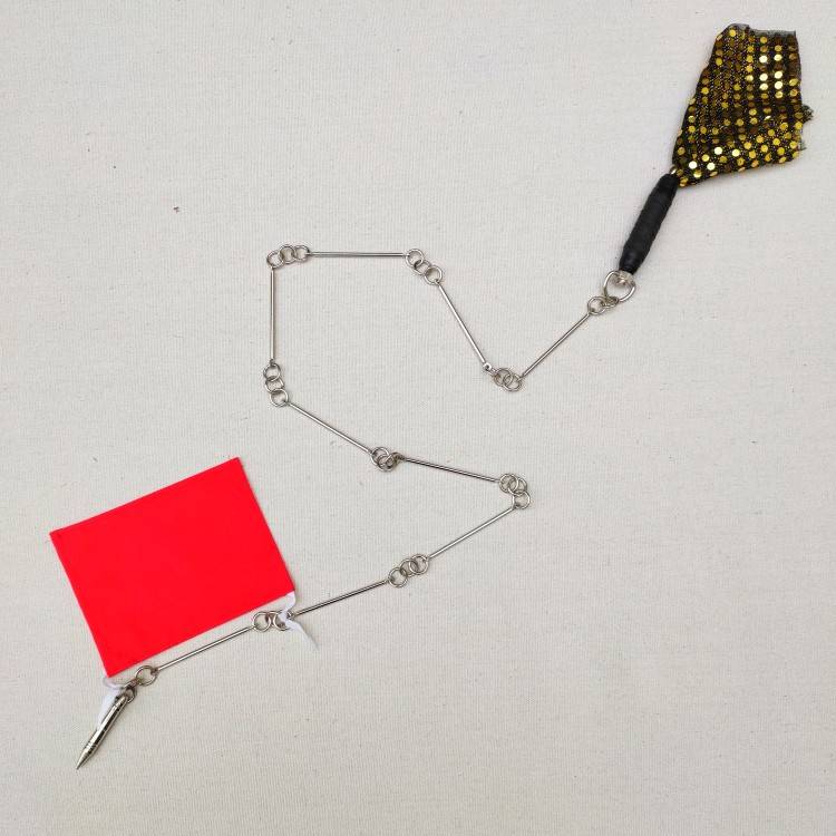 Black colored cloth half a catty nine sections (single whip)