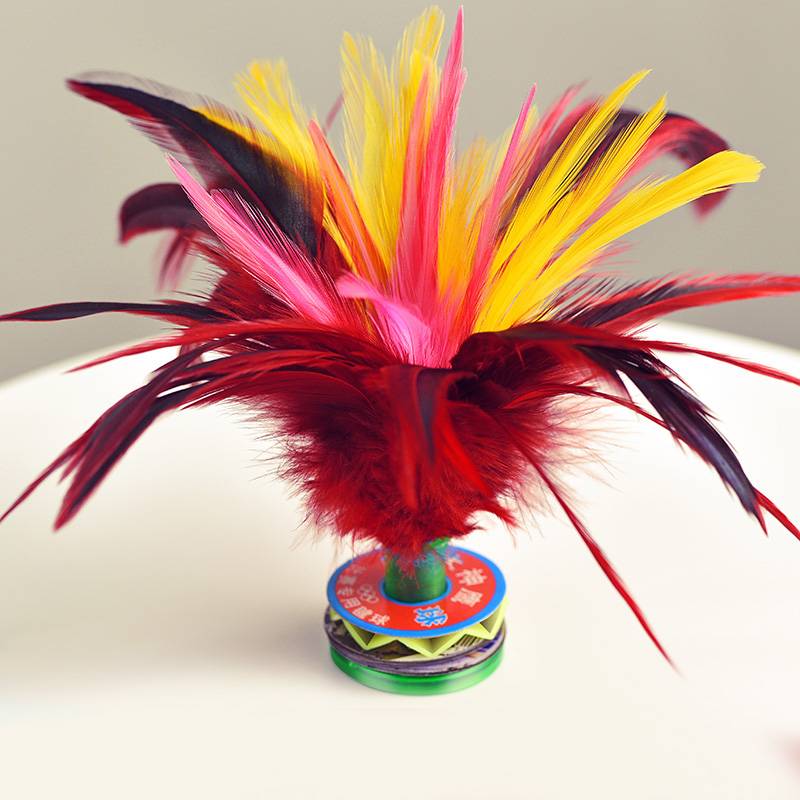 Factory direct selling. Bringing rope colorful chicken fur gardenia rubber bands, gravada sandbags. Goose hair adult children competition