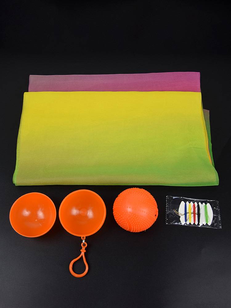 Tai Chi soft ball long thick ribbon extended performance yarn scarf ribbon beginner inflatable rubber ball silicone soft ball