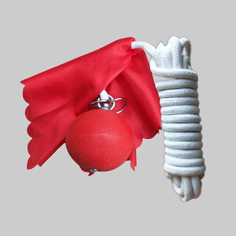 Practice rubber meteor hammer elasticity Solid soft weapon pure cotton rope whipped whip rope junior first school nine section whip training rope