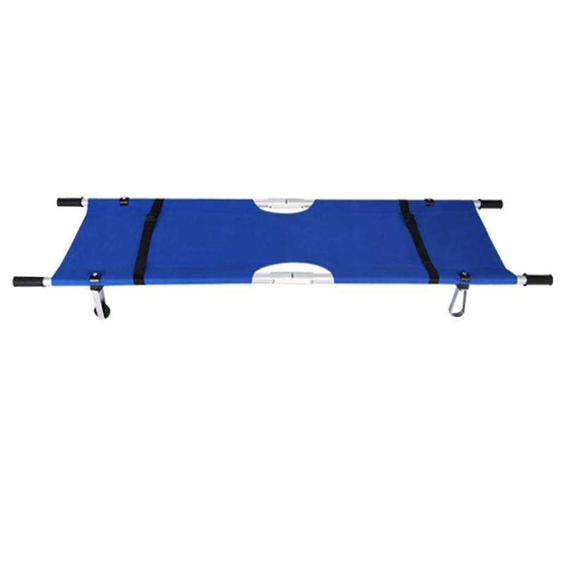 Simple folding stretcher soft stool and portable fire cart a doctors for emergency rescue and protecting home with bed sheets to lift people upstairs