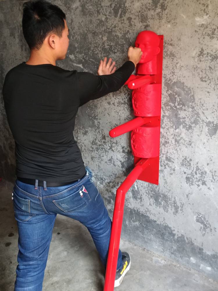 Wing Chun boxing wooden piles hanging wall -style simple spring home wooden man pile cut boxing Muchun bamboo pile paste wall boxing pile