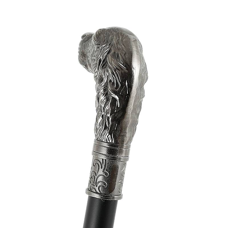 Dog head zodiac metal crutches cosplay British gentleman stick, old man civilization, film and television shooting show