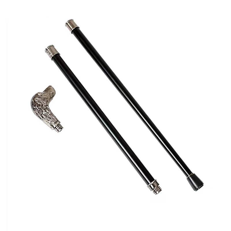 Dog head zodiac metal crutches cosplay British gentleman stick, old man civilization, film and television shooting show