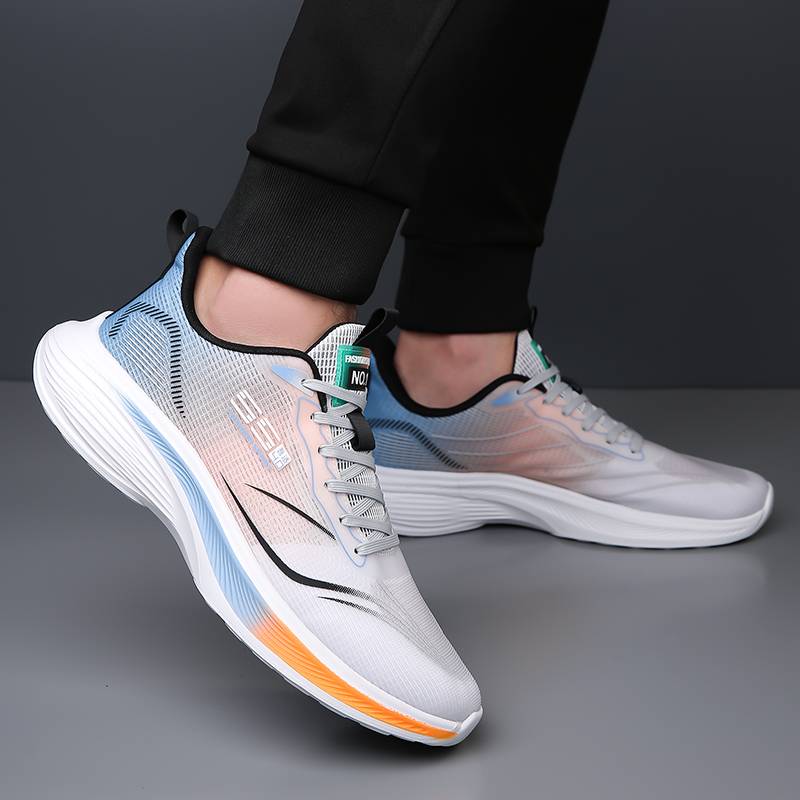 Domestic air -breathable shoes men's shoes 2024 Summer thin shock absorption sneakers lightweight comfort slow mesh cloth running shoes large size