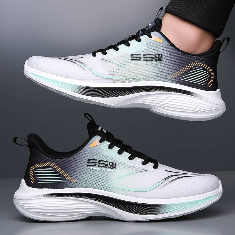 Domestic air -breathable shoes men's shoes 2024 Summer thin shock absorption sneakers lightweight comfort slow mesh cloth running shoes large size