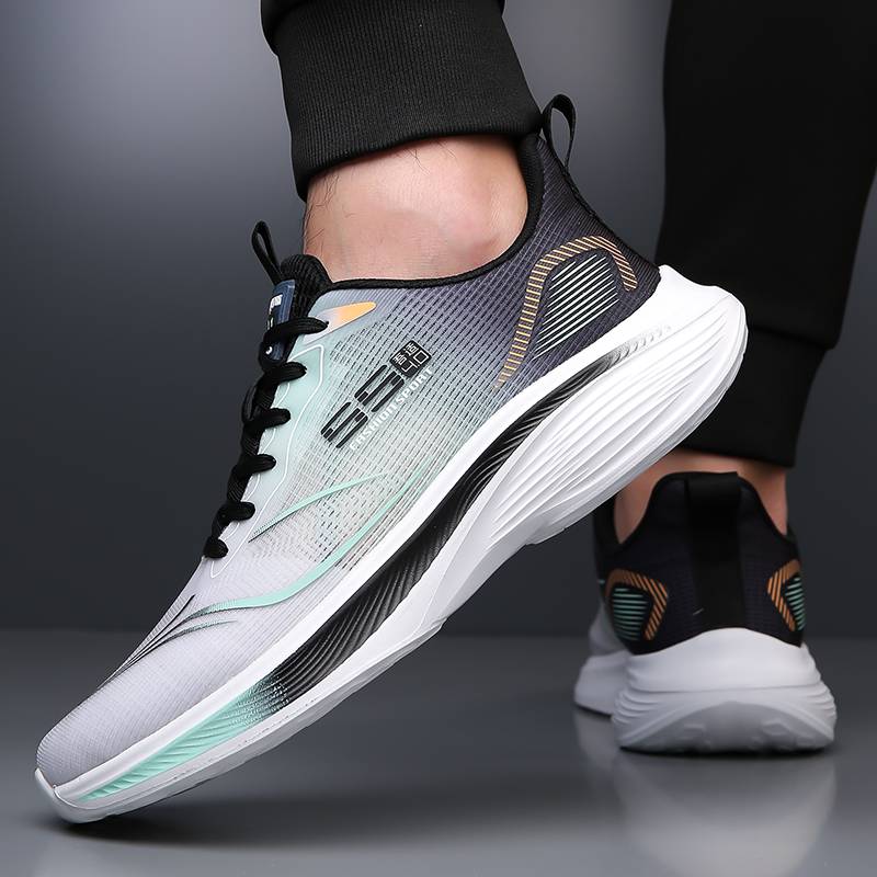 Domestic air -breathable shoes men's shoes 2024 Summer thin shock absorption sneakers lightweight comfort slow mesh cloth running shoes large size
