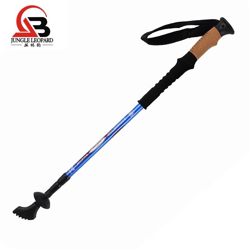 Three knots cork straight handle blue