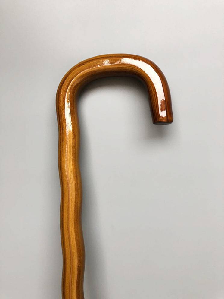 Dark coffee color integrated solid wood cane