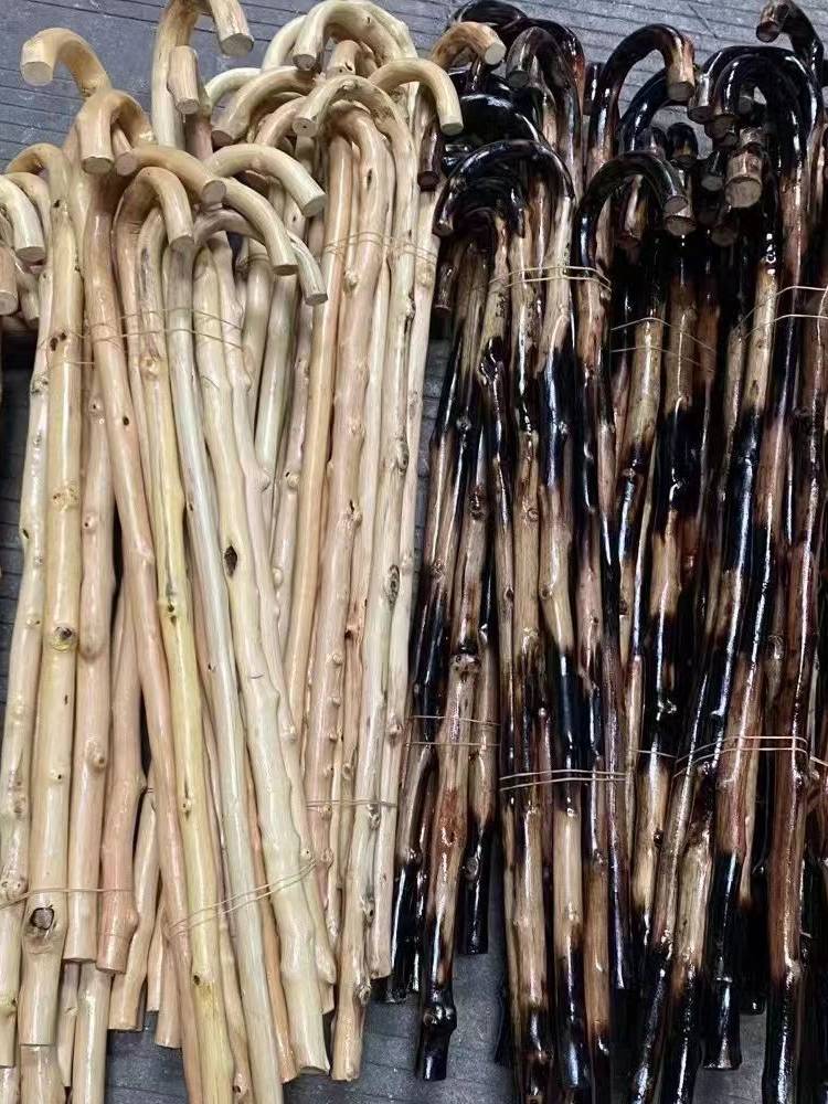 Manufacturer supply natural vine solid wood crutches Bocked white vine cane Elderly wandering mountaineering stick hiking non -slip accessories
