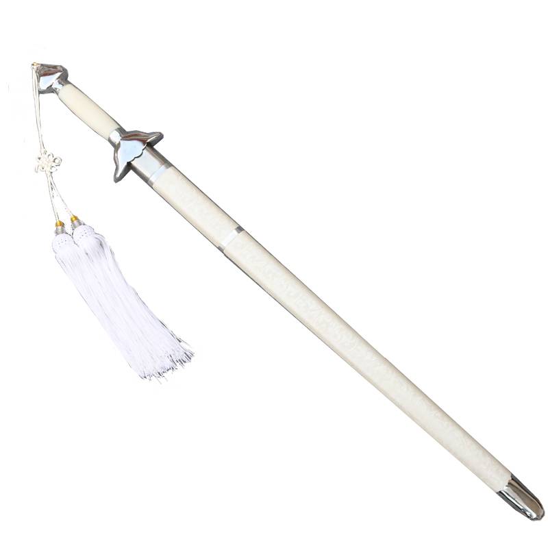 White Tai Chi Sword Morning Martial Arts Performance Training Soft Sword Ling Sword Dance Costume Children Adults Unknown