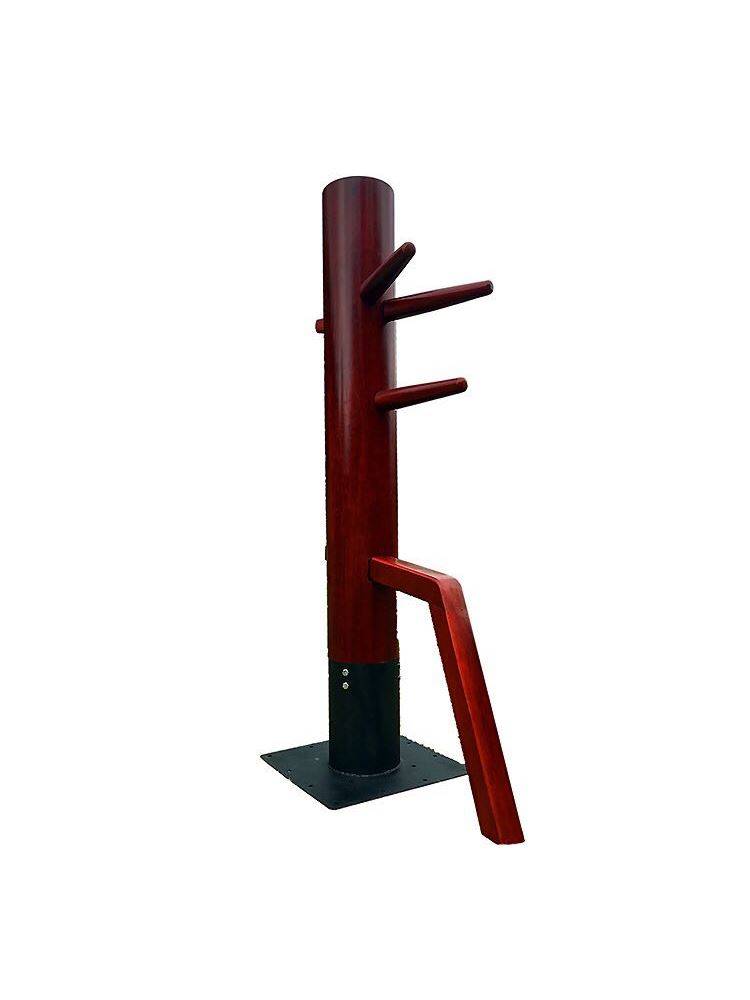 Father and son practice martial arts training wooden pile indoor and outdoor Wing Chun boxing training children's pile chassis adsorption standing wooden stakes