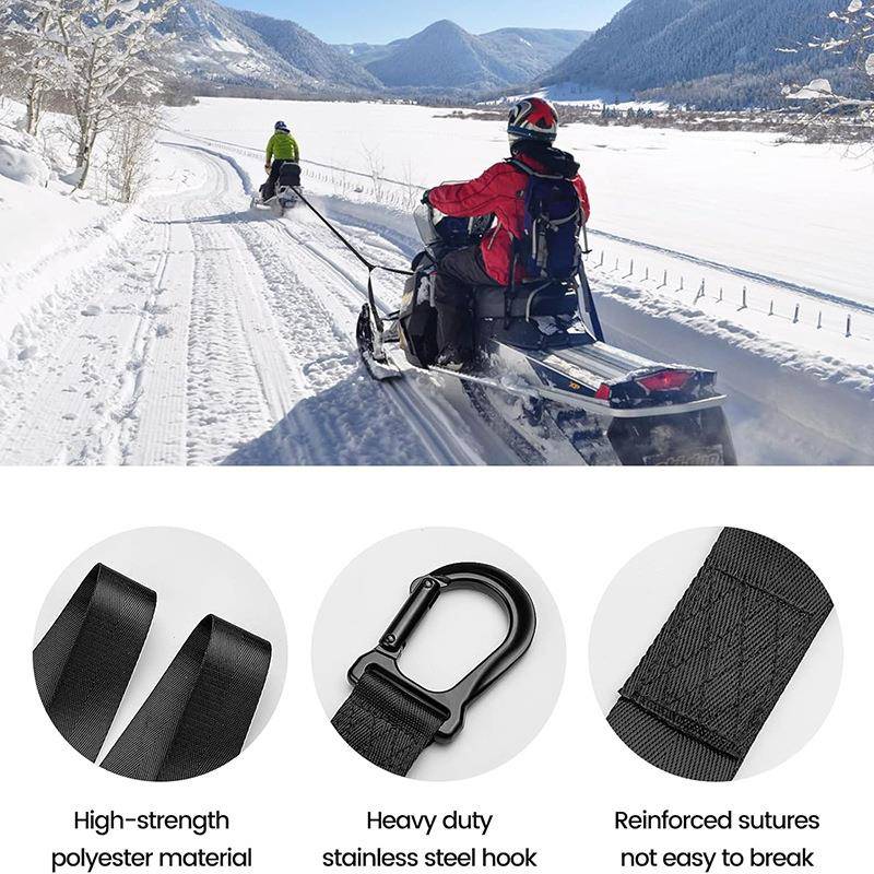 Sleeid tension rope accessories Skiing car traction rope intensity heavy type ATV tape rope snow motorcycle dragging rope