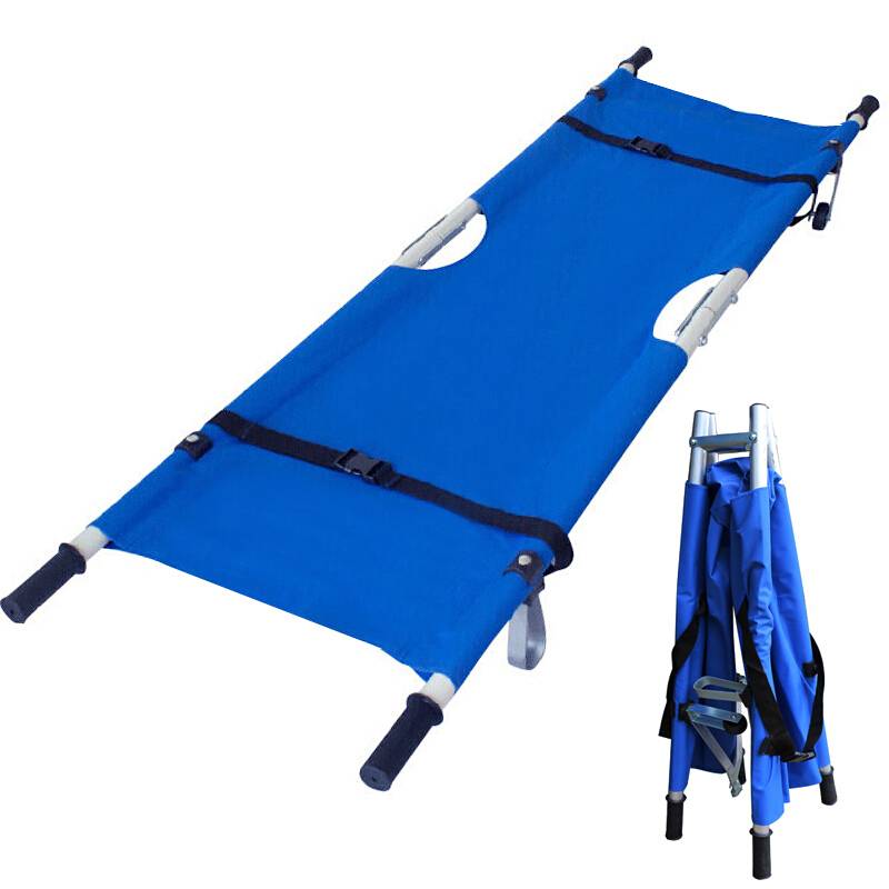 Thickening can also be foldable, stretched stretcher emergency ambulance exercise emergency stretcher blue thickened steel pipe galvanized steel pipe