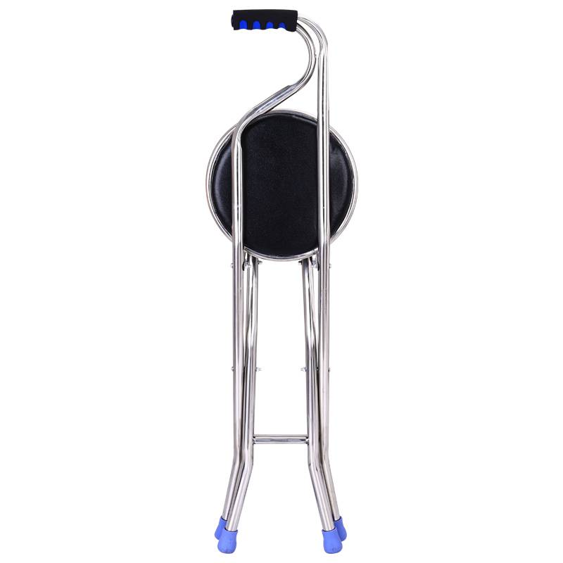 Elderly cane stool Elderly crutch chair Folding ultra -light multi -function with four -legged routine stick stool