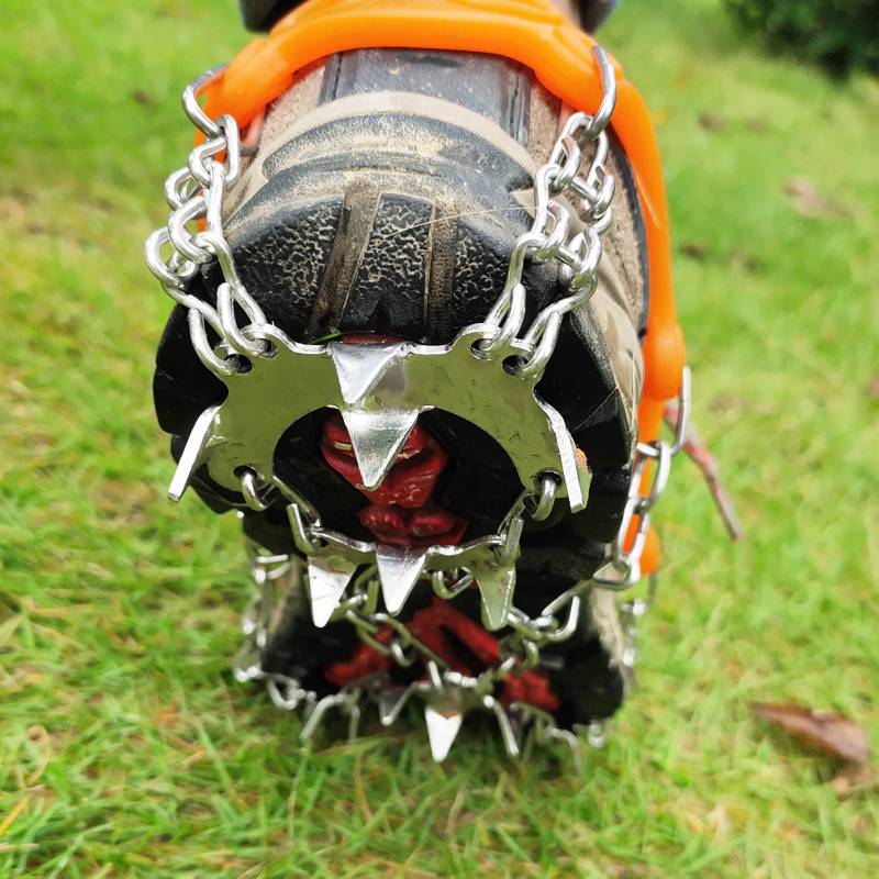 Outdoor Bingfa 19 tooth Stainless Steel Snow Skid Skill Snow Claw Climbing Equipment Ice Grabbing Mountaineering Shoe Nail Chain
