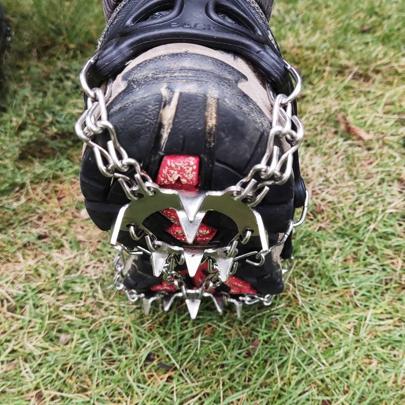 Outdoor Bingfa 19 tooth Stainless Steel Snow Skid Skill Snow Claw Climbing Equipment Ice Grabbing Mountaineering Shoe Nail Chain