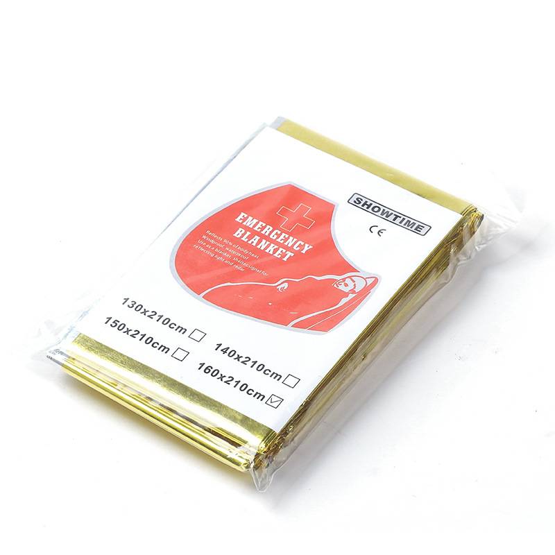 Outdoor emergency blanket Safe Life blanket portable multi -functional first -aid blanket insulation blanket 210*160 gold and silver two -color surface