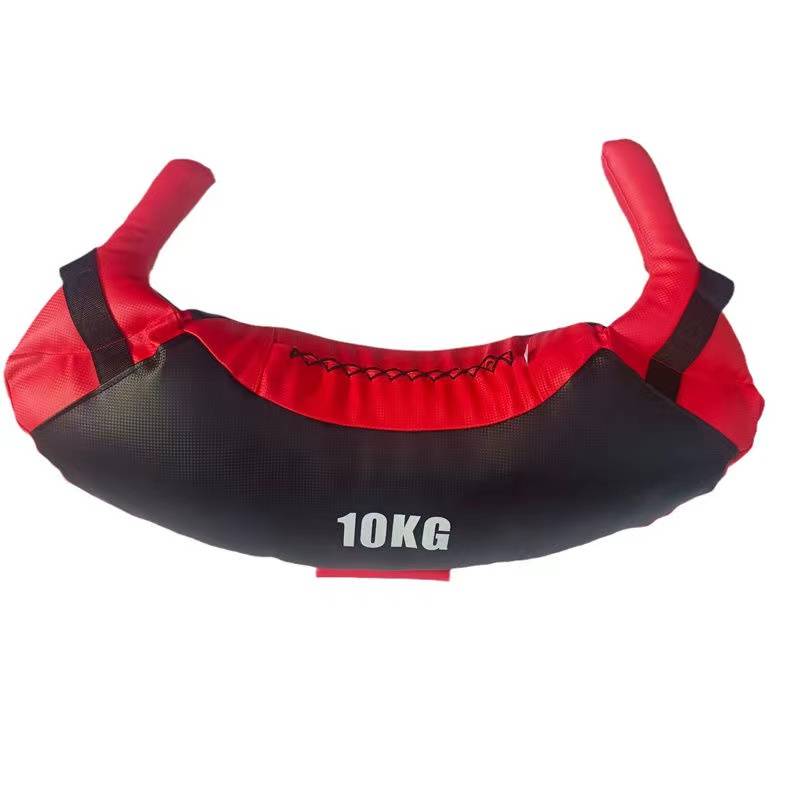 Red and black 10kg leather horn bag