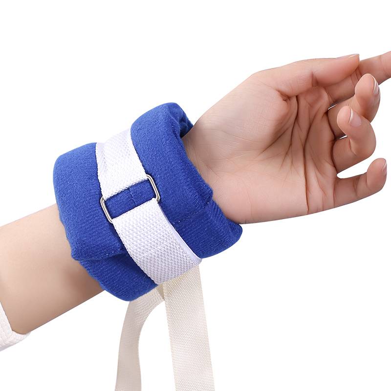 Medical limb constraints with wrists and ankles fix the elderly patients in bed restraint, defense, controlling and scratching band