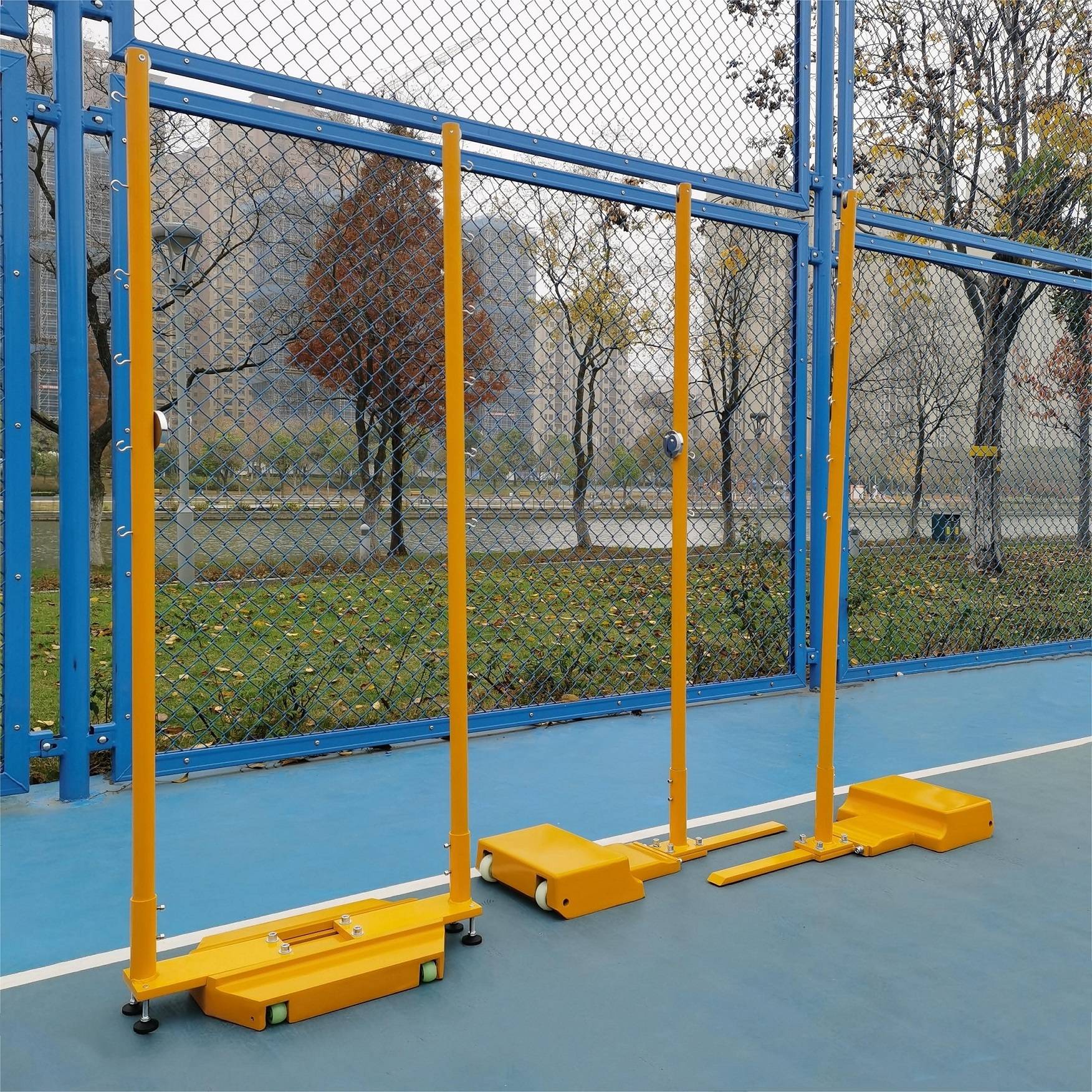 Mobile badminton network frame badminton column cast iron base badminton rack standard net pillar