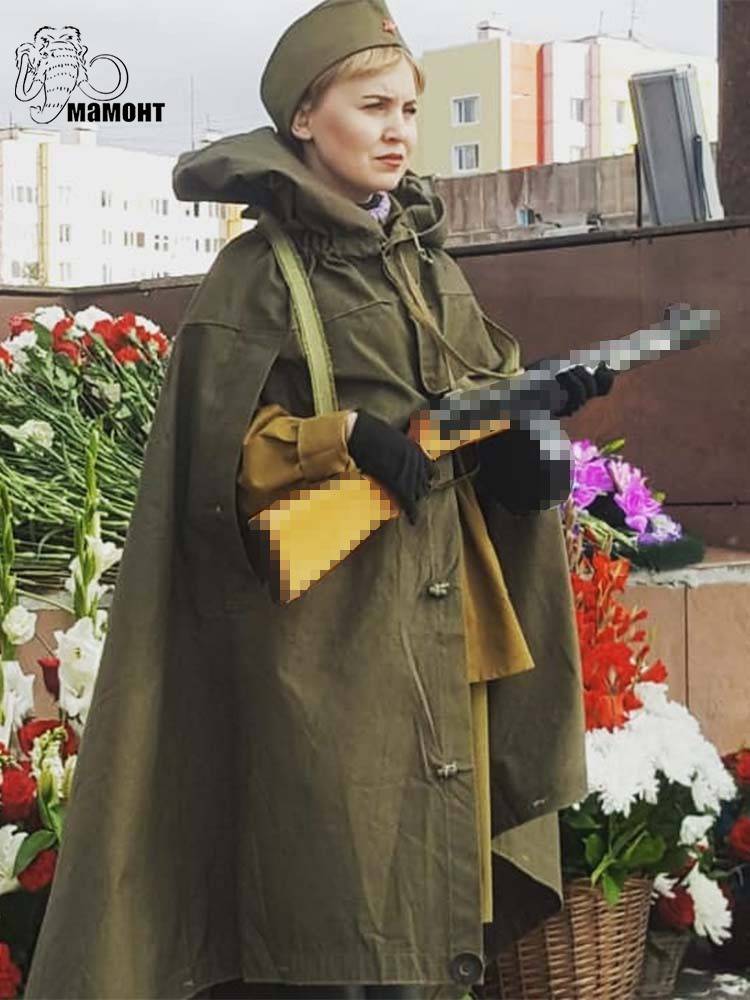 Directly mining Russia's original Soviet Soviet Soviet Soviet public hair m69 single -soldier cloak cloak tent cloth raincoat
