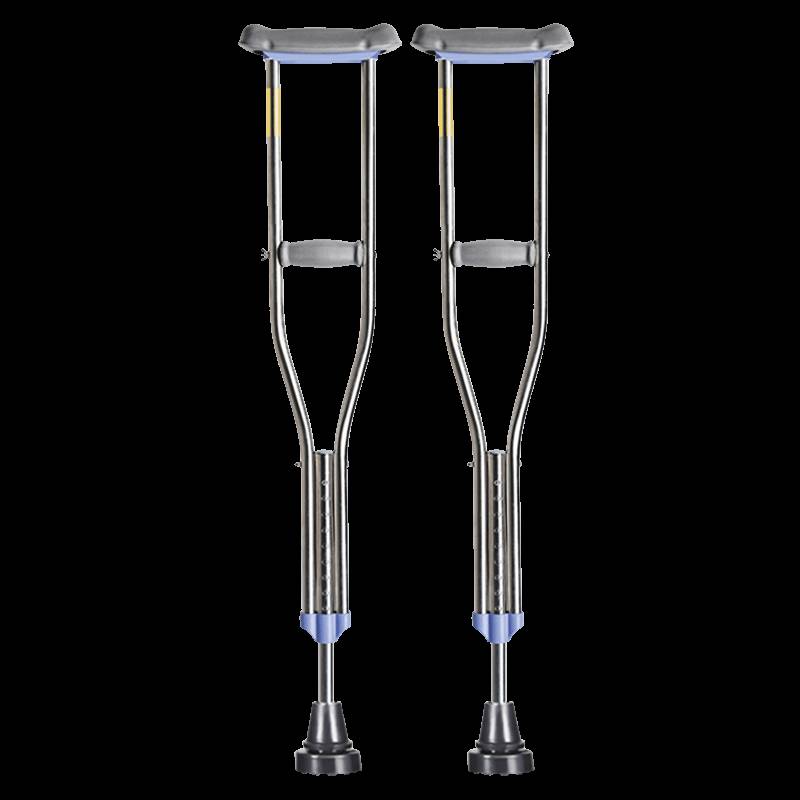 Medical crutches Fracture the old man with a stick, double -turn underarms, anti -slip, light, light rod helper, young people turn the girl