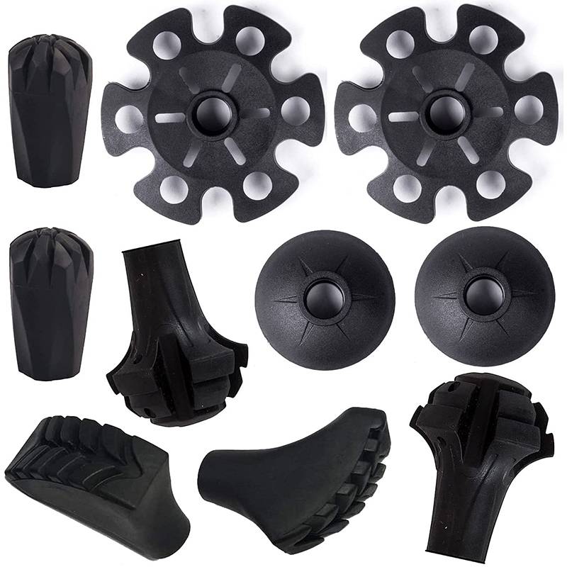 Mountaineering Stand Set General Accessories Protective Case -shaped anti -sliding head -resistant rubber jacket sticks Foot sleeve snow clay support