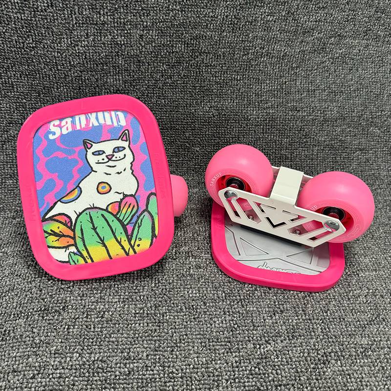 Metal board+pink high bullet wheel