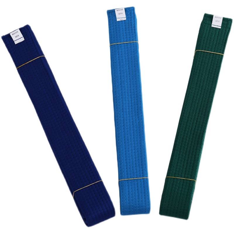 Judo Tao with white yellow, orange, blue -purple green brown belt embroidery