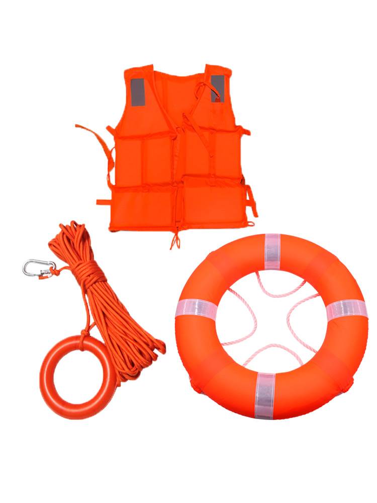Drowning outdoor emergency rescue rescue rescue life jacket foam life ring water three -piece flood protection life equipment