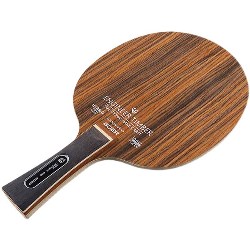 Boer Table Tennis racket bottom plate iron knife wood ebony rock sandalwood 5 -layer pure wood fast attack arc long straight board long short handle