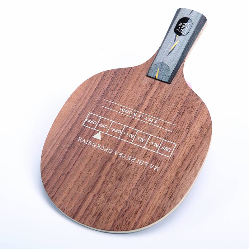 Azaka Table Tennis racket bottom panel horse Ylin EO professional strengthened arc -circle straight shot of horizontal hit 5 clip pure wood genuine light board