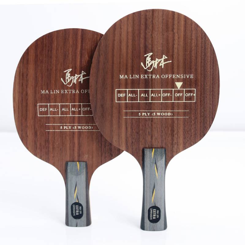 Azaka Table Tennis racket bottom panel horse Ylin EO professional strengthened arc -circle straight shot of horizontal hit 5 clip pure wood genuine light board