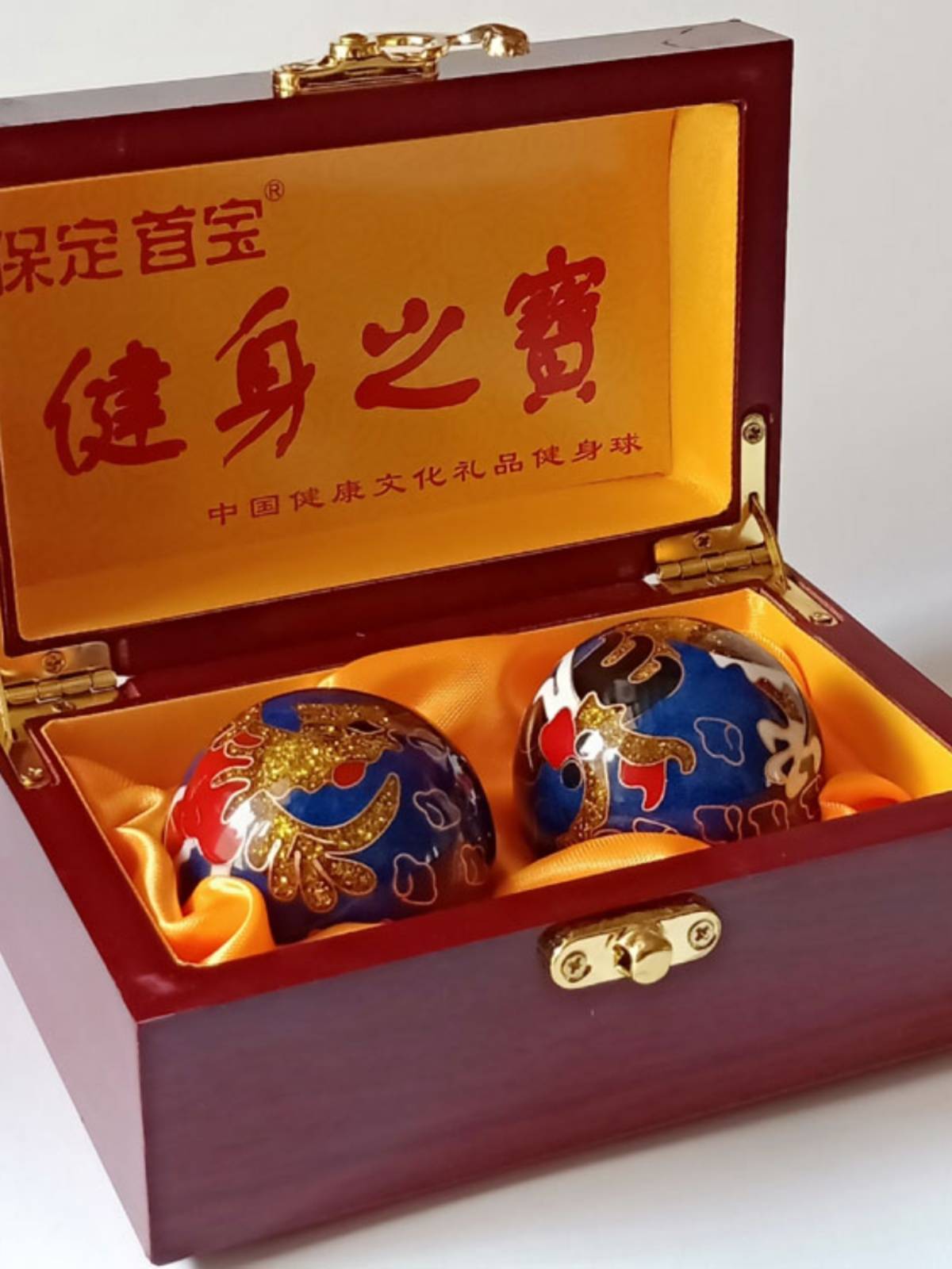 Jingtai Lan 45-55mm Blue Dragon Phoenix British Iron Ball Fitness Ball in the elderly health handball, refining finger grip