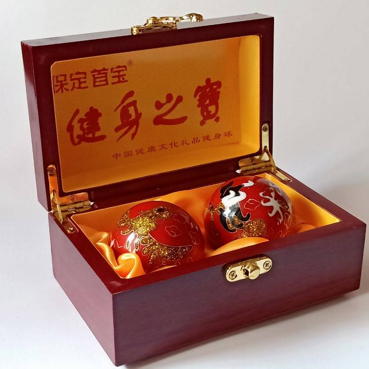 Ringtou Jingtai Lan 50mm Red Dragon Phoenix Box+Cloth Bag